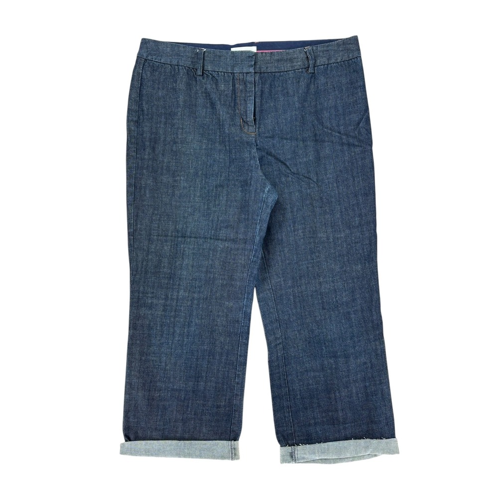 Isaac Mizrahi For Target Women's Blue Denim Cropped‎ Capris Size 16